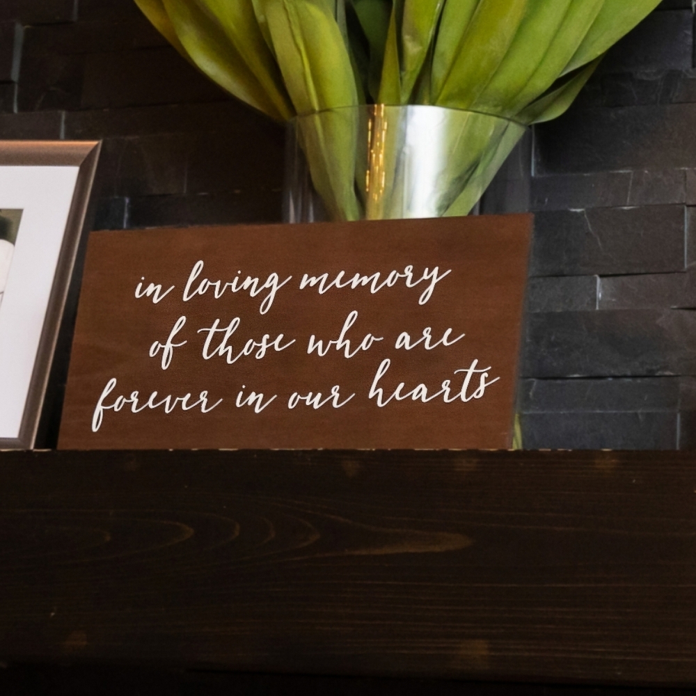 Wooden Memorial Wedding Sign